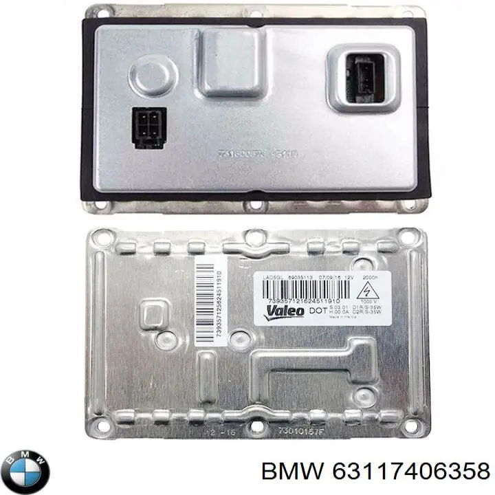 Модуль керування (ЕБУ) світлом фар 63117406358 BMW