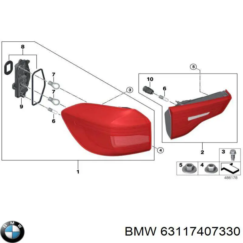 Купити 63117407330 BMW Вказівник повороту правий