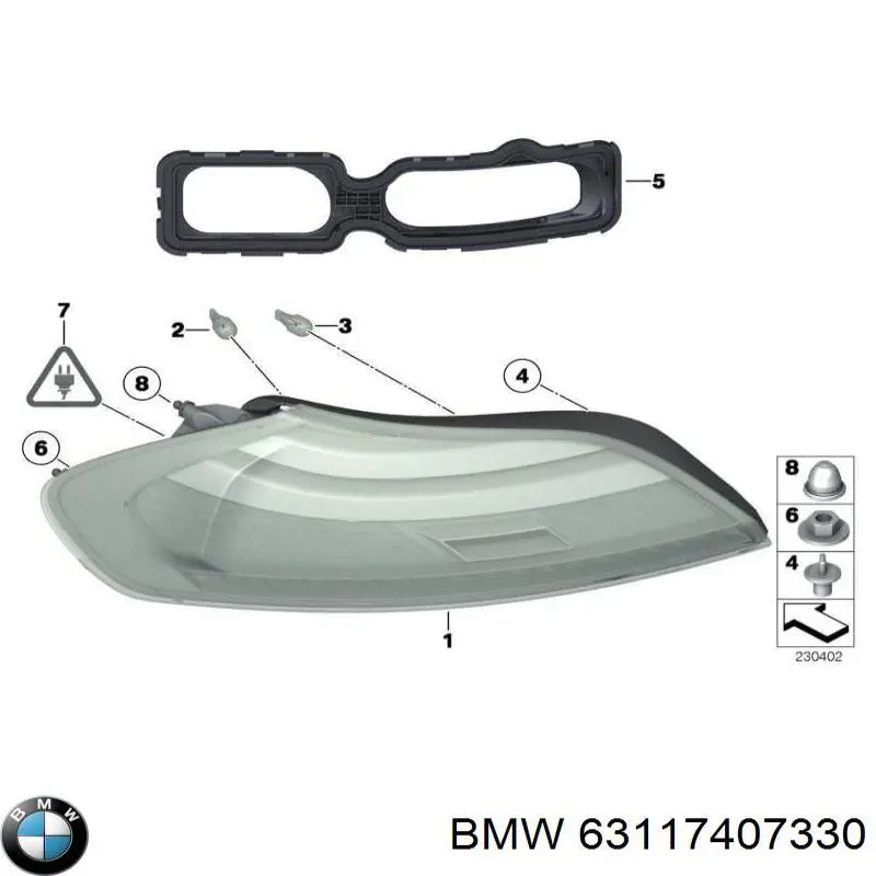 Правий покажчик повороту - лампа BMW 63117407330 ціна, від 28.74 USD