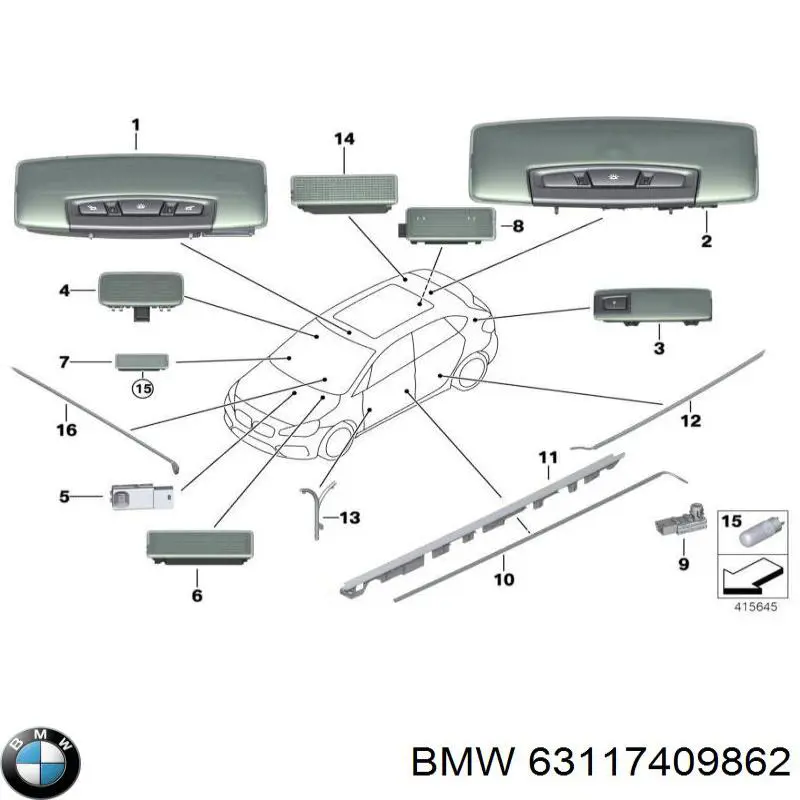 Купити 63117409862 BMW 