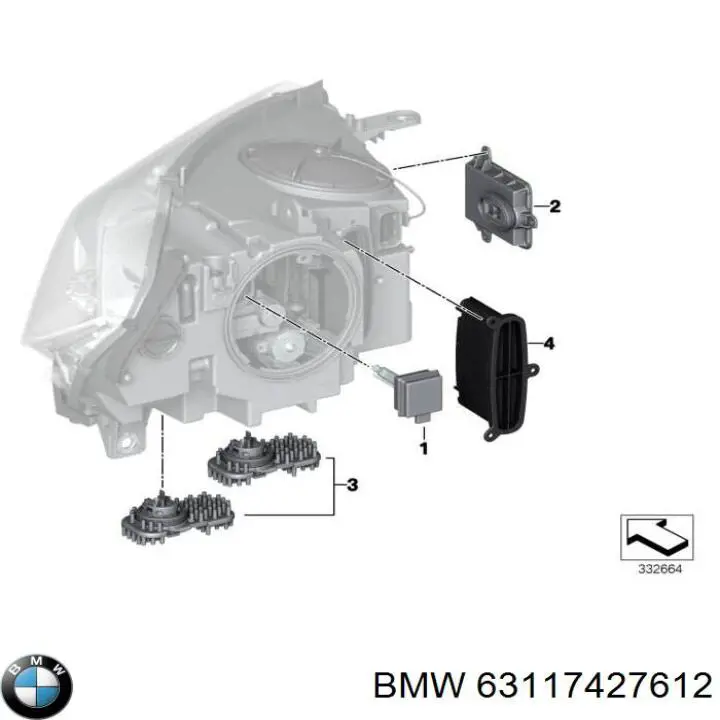 Купити 63117427612 BMW Блок розпалювання, ксенон