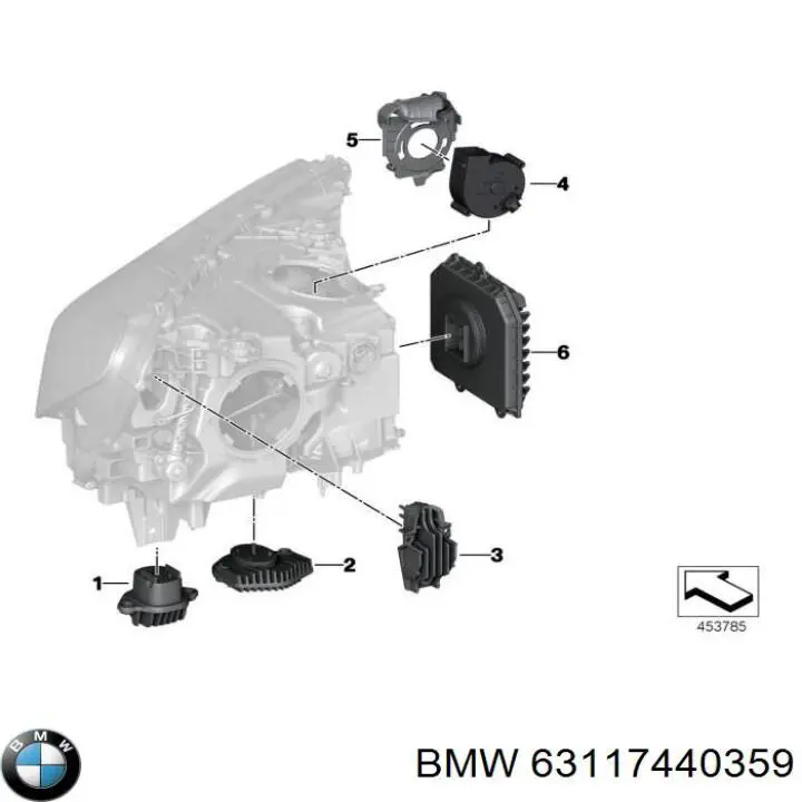 Модуль керування (ЕБК) адаптивного освітлення BMW 63117440359 ціна, від 56.43 USD