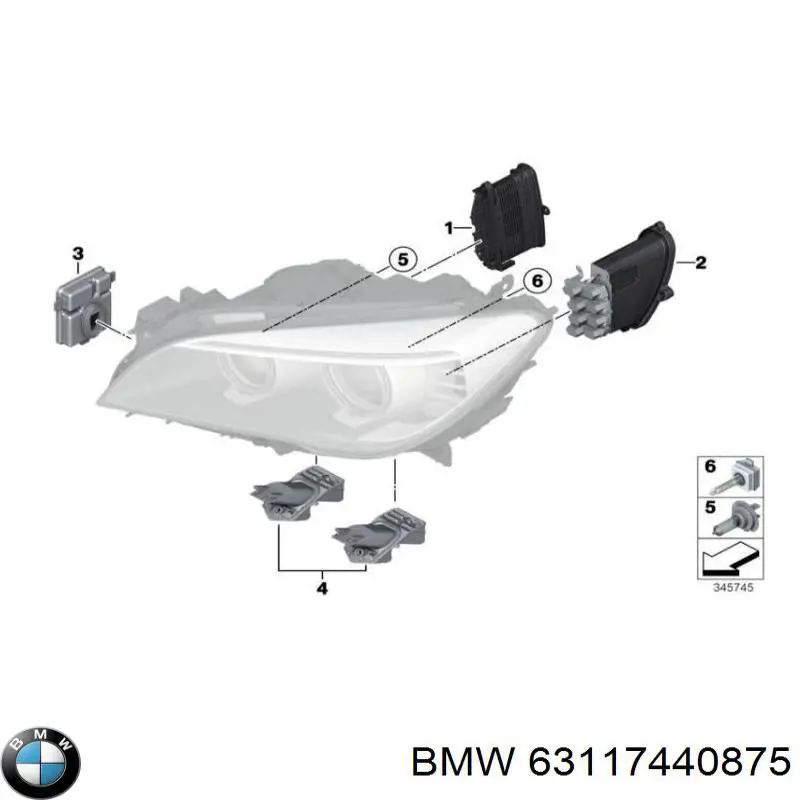 Блок керування освітленням BMW 63117440875 ціна, від 180.62 USD