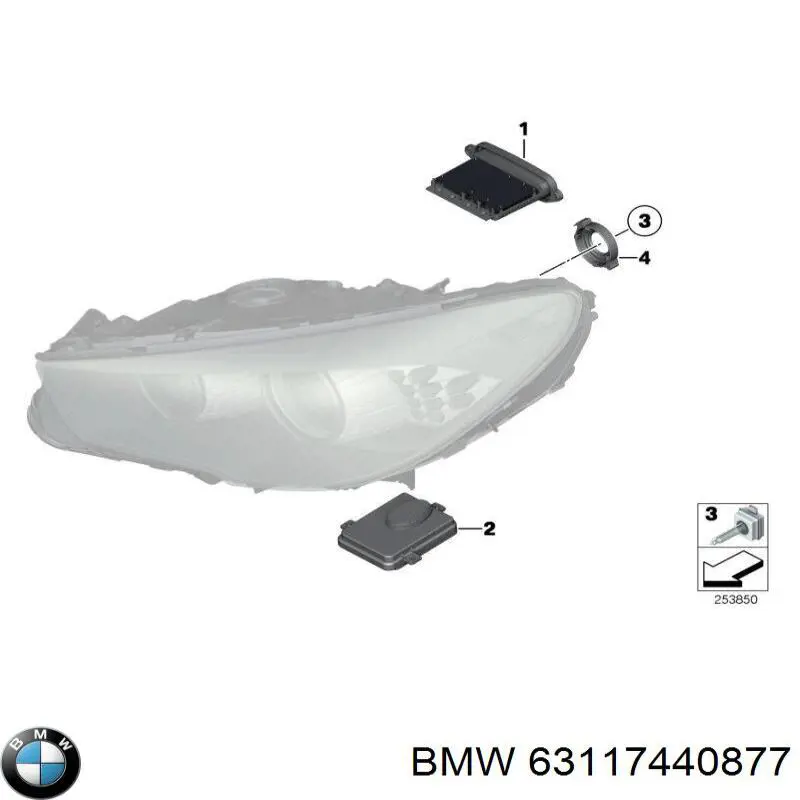 Модуль управління світлом фар BMW 63117440877 ціна, від 261.49 USD