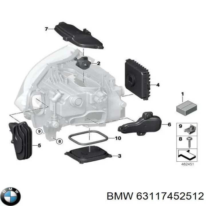 63117452512 BMW Прокладка кронштейна маслянного фільтра