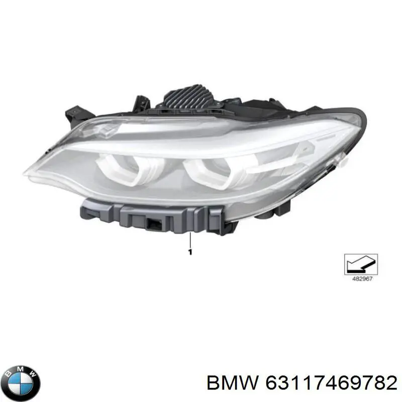 63117469782 BMW Фара передня права