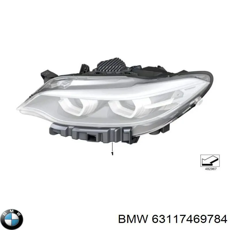 63117469784 BMW Фара передня права