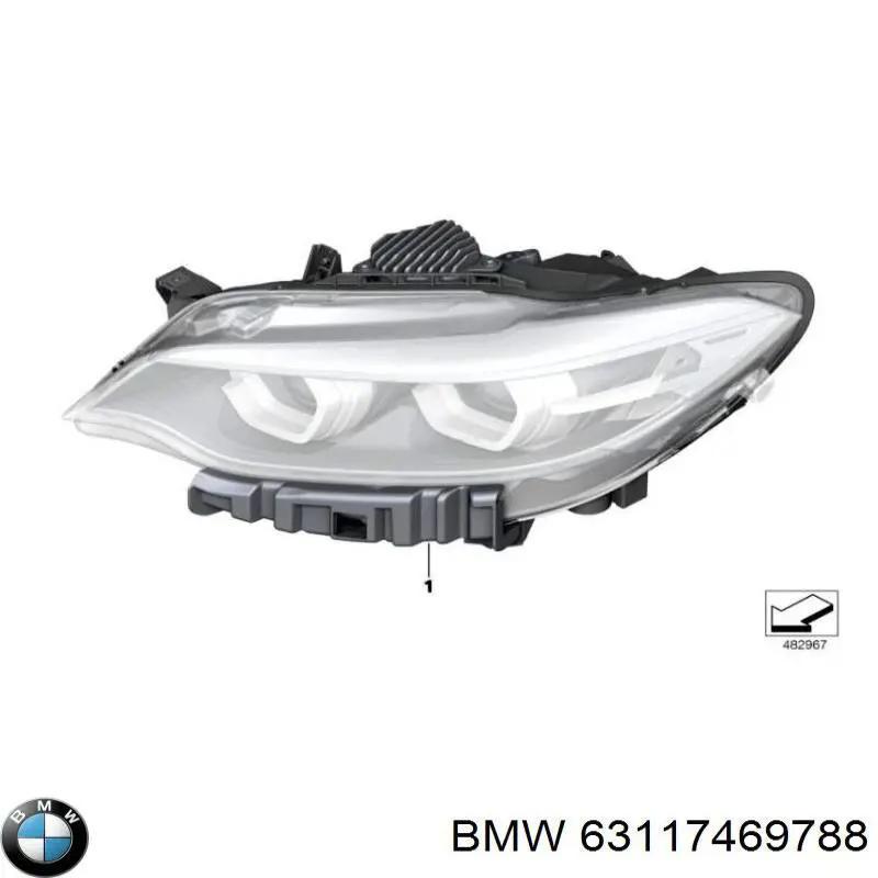 63117469788 BMW Фара правая