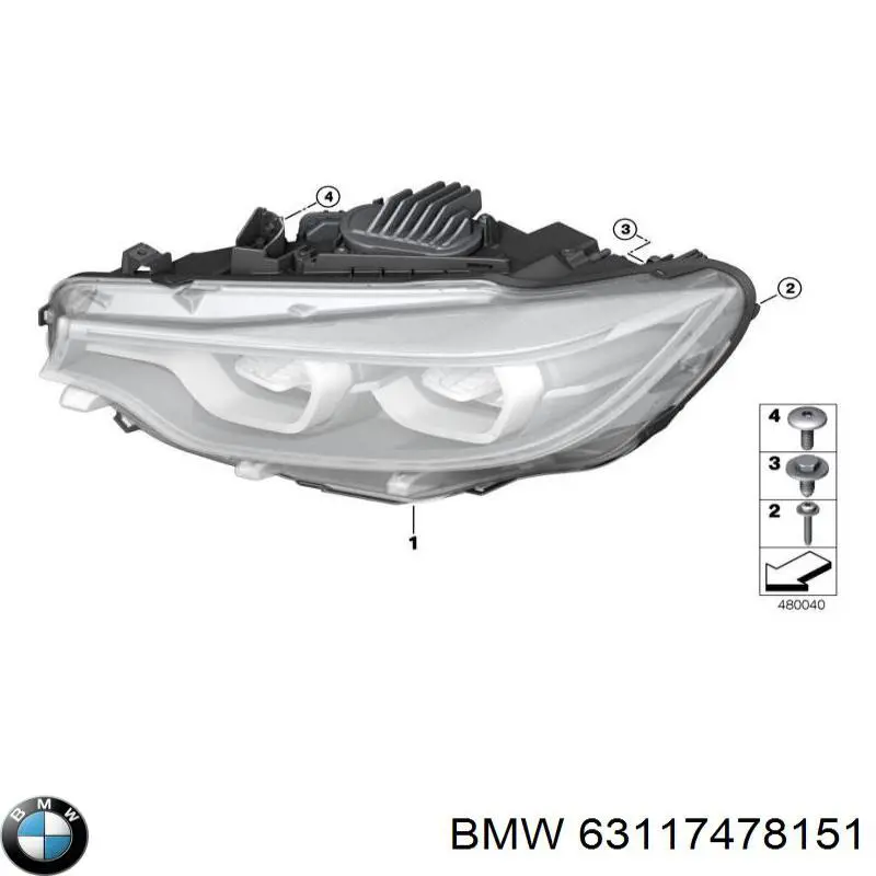 63117478151 BMW Фара ліва передня