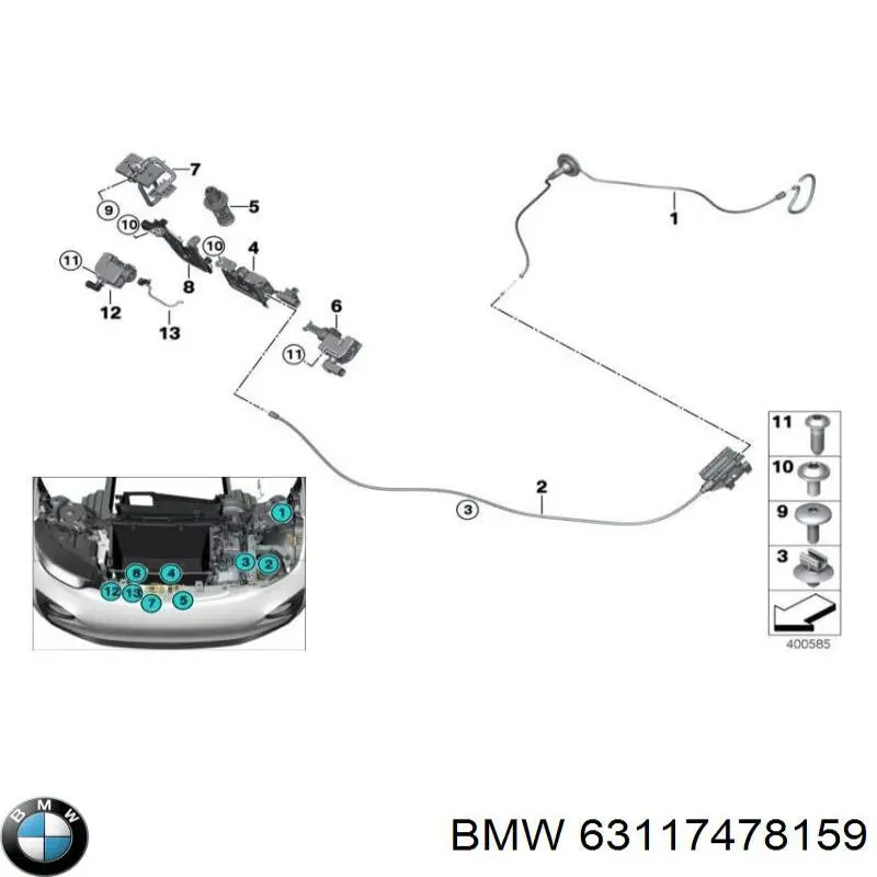 63117478159 BMW Фара дальнього світла в зборі