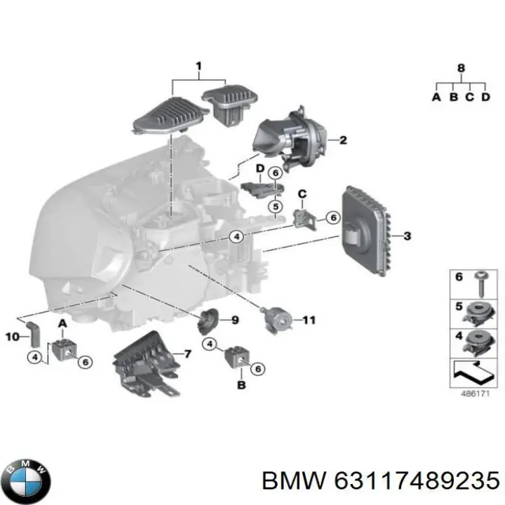  BMW 63117489235 ціна, від 25.34 USD