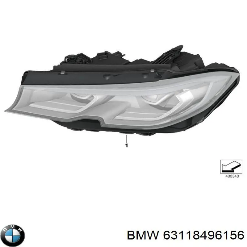 63118496156 BMW Основна фара - вставка