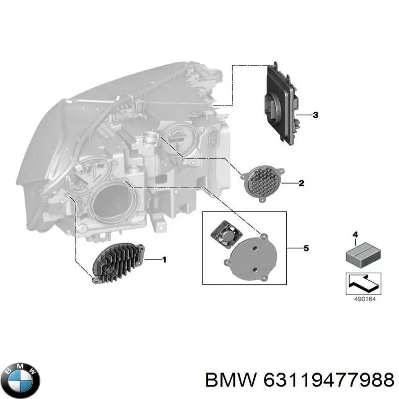 Модуль управління світлом фар BMW 63119477988 ціна, від 26.05 USD