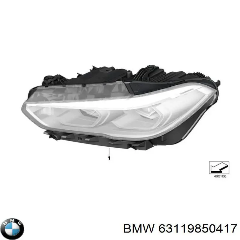 Фара ліва 63119850417 BMW