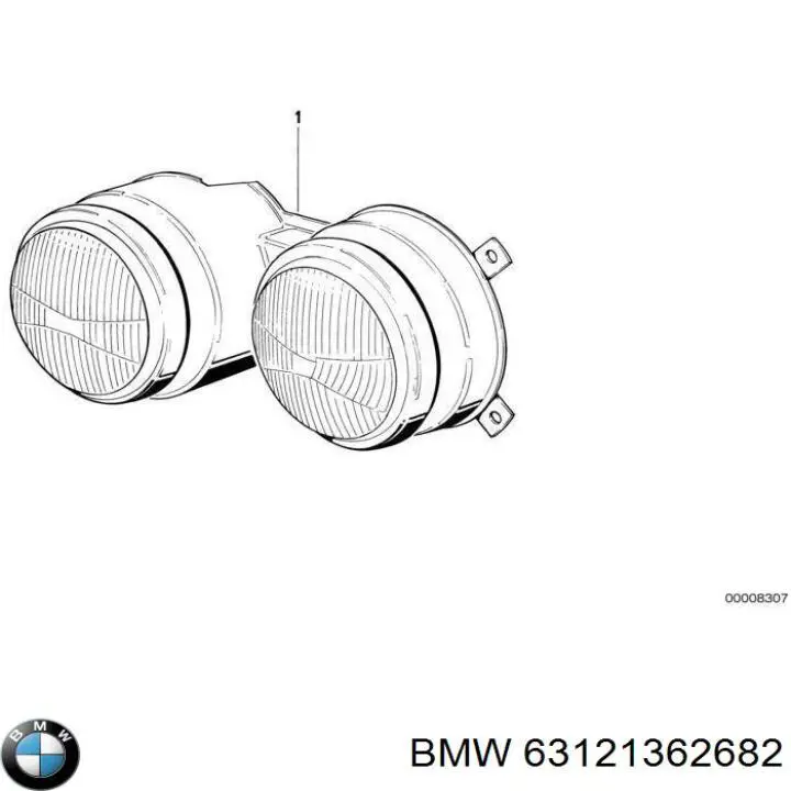 Основна фара - вставка на BMW 3  E21