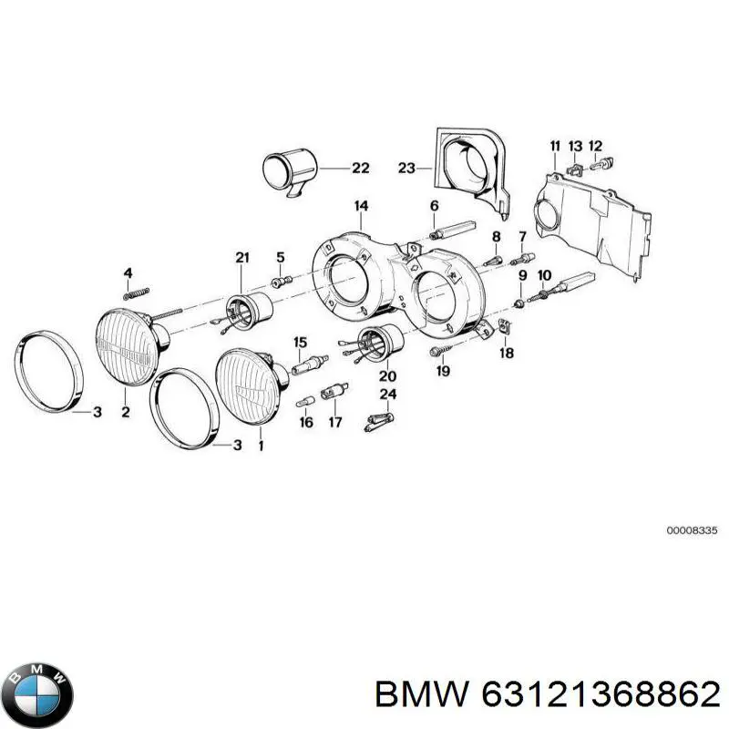 Фара права 63121368862 BMW