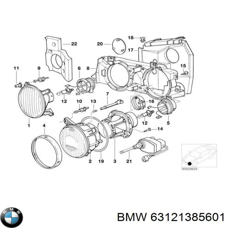  BMW 63121385601 ціна, від 148.95 USD