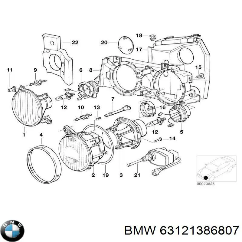 Купити 63121386807 BMW Рефлектор