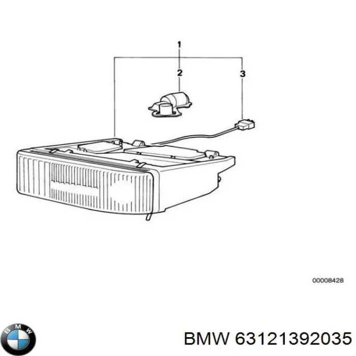 63121392035 BMW Фара дальнього світла в зборі
