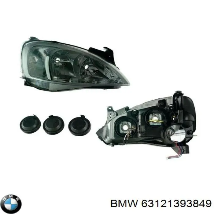 Скло фари лівої на BMW 3 (E36)