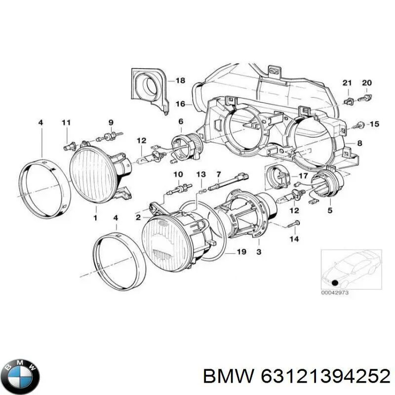  BMW 63121394252 ціна, від 10.49 USD