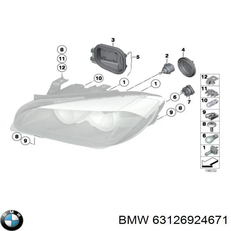  BMW 63126924671 ціна, від 11.26 USD