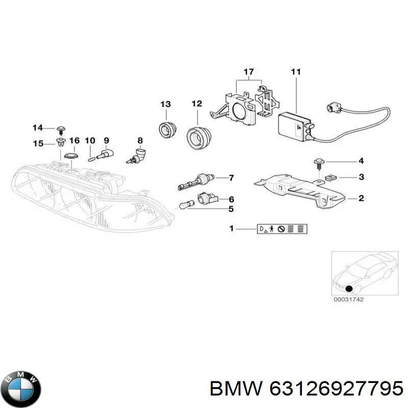 Купити 63126927795 BMW 
