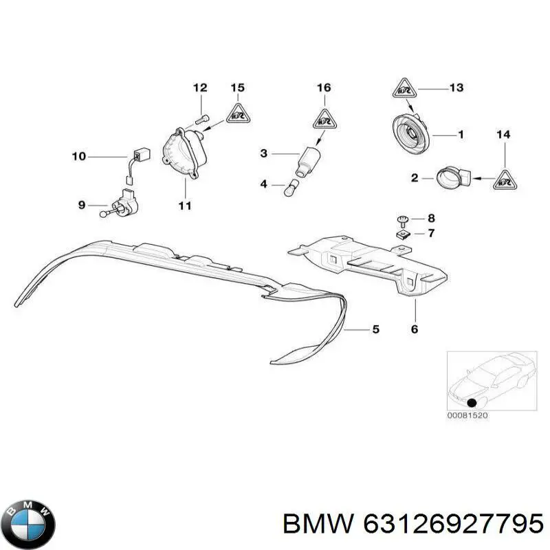  BMW 63126927795 ціна, від 27.32 USD
