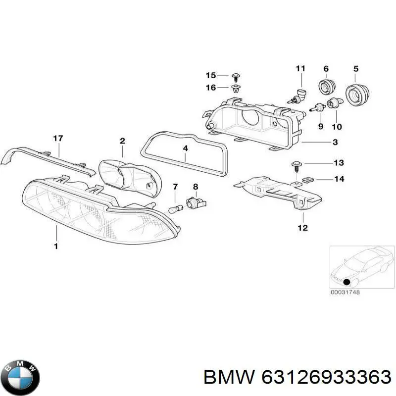  BMW 63126933363 ціна, від 40.72 USD