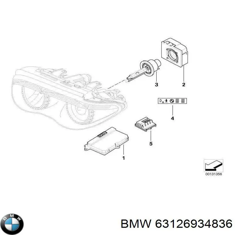 Модуль керування (ЕБК) адаптивного освітлення 63126934836 BMW