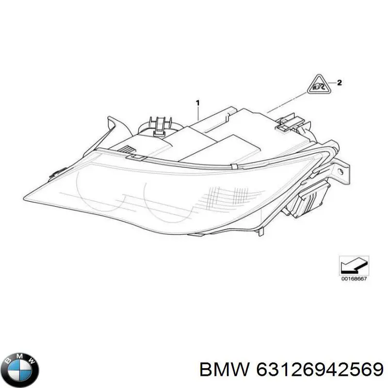 Купити 63126942569 BMW Основна фара в зборі ліва