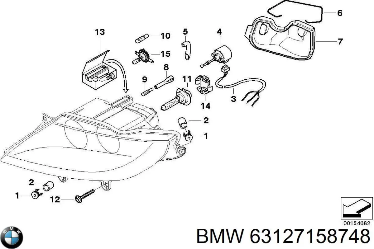  BMW 63127158748 ціна, від 18.02 USD