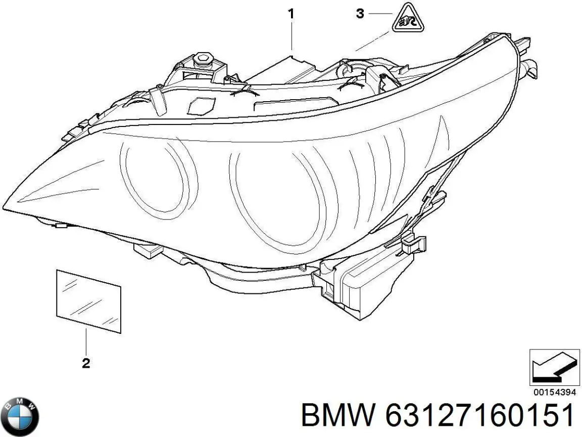 63127160151 BMW Фара ліва передня