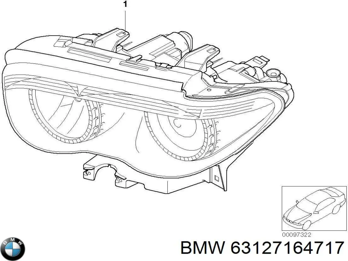 Фари BMW 63127164717 ціна, від 915.66 USD