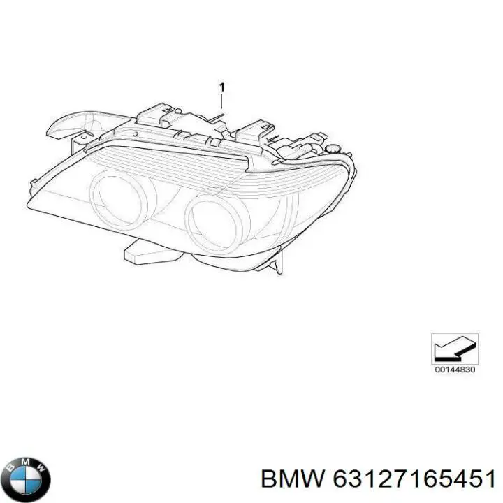 Купити 63127165451 BMW Основна фара в зборі ліва