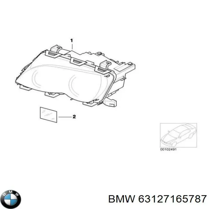Фара ліва 63126910969 BMW