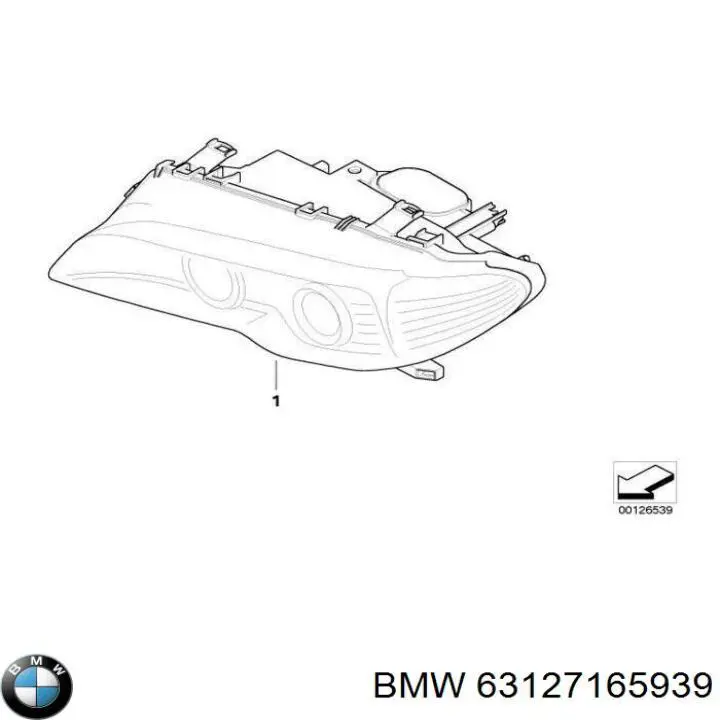 63127165939 BMW Фара дальнього світла в зборі