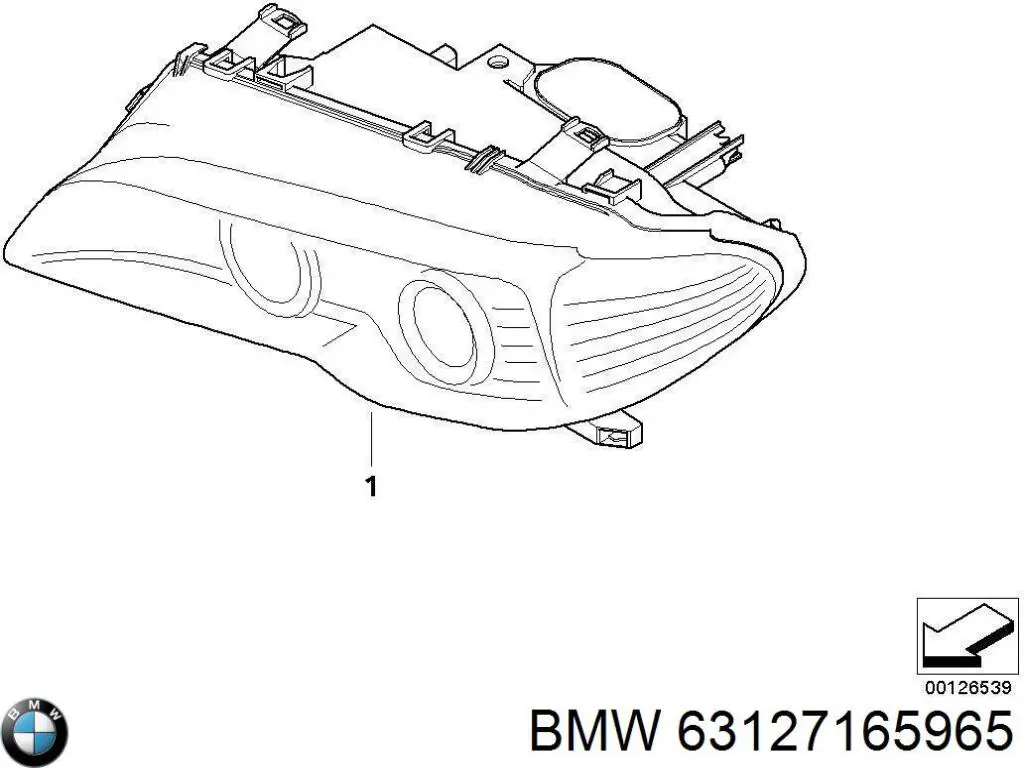 Купити 63127165965 BMW Основна фара в зборі ліва