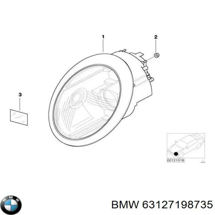 7198735 BMW Основна фара в зборі ліва