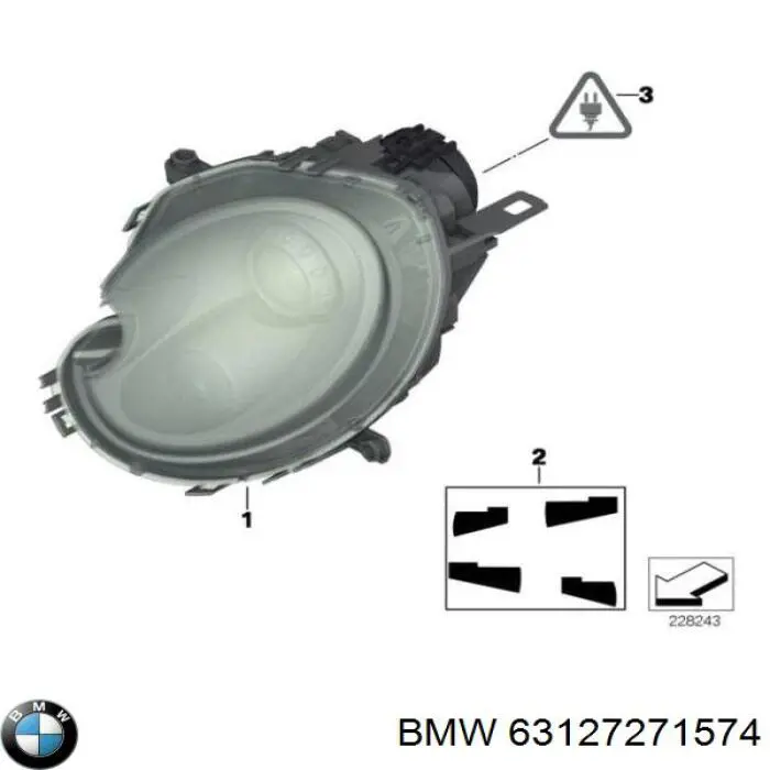 63127270028 BMW Фара передня права
