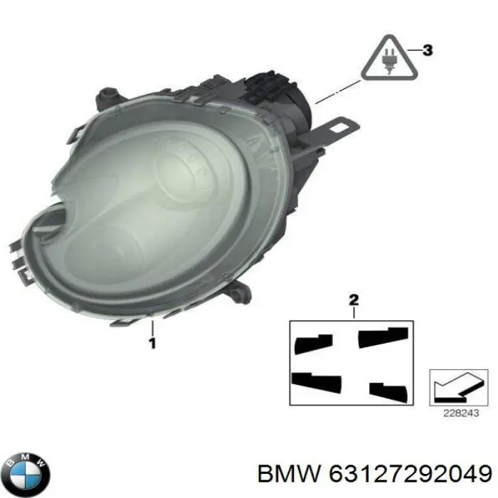 63127292049 BMW Фара ліва передня