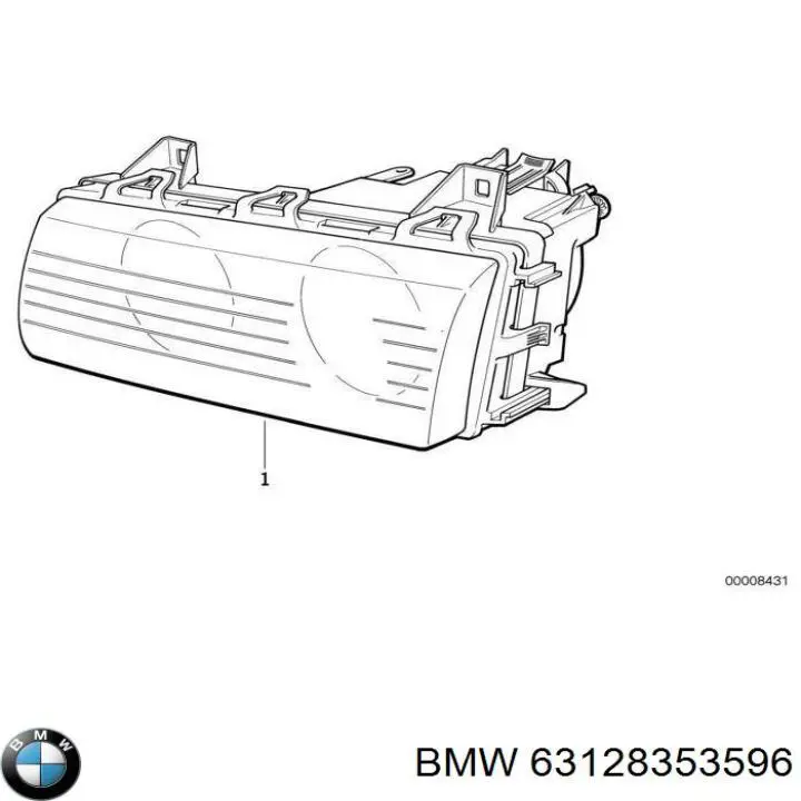 Фара правая BMW 63128353596 ціна, від 585.43 USD