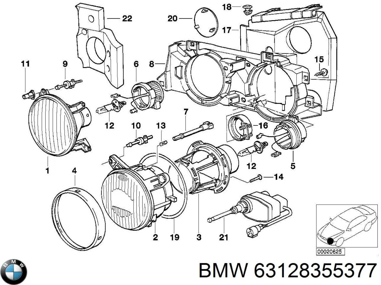  BMW 63128355377 ціна, від 30.29 USD