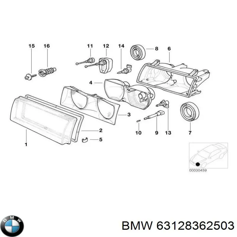  BMW 63128362503 ціна, від 7.60 USD