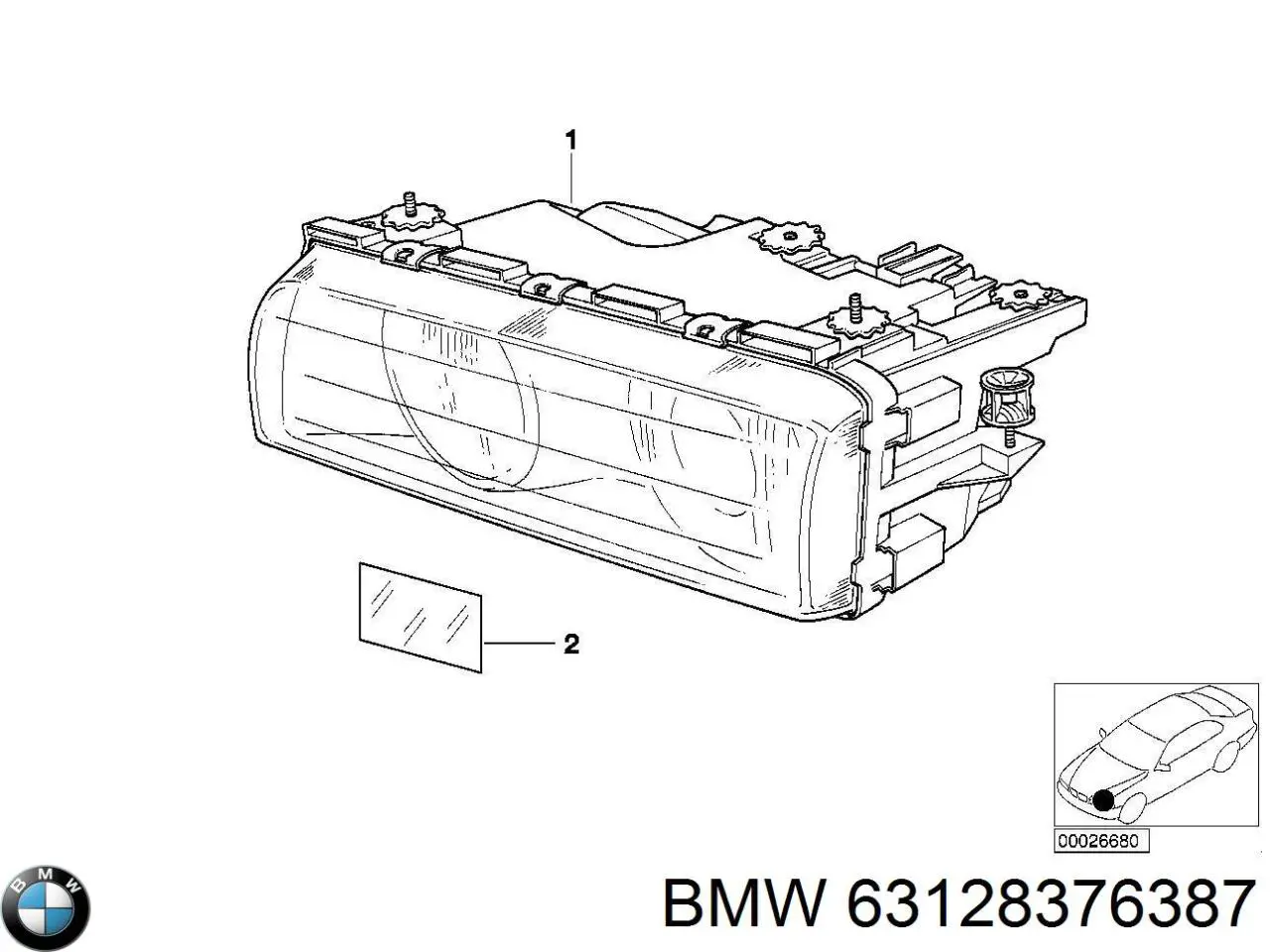 Фари BMW 63128376387 ціна, від 214.12 USD