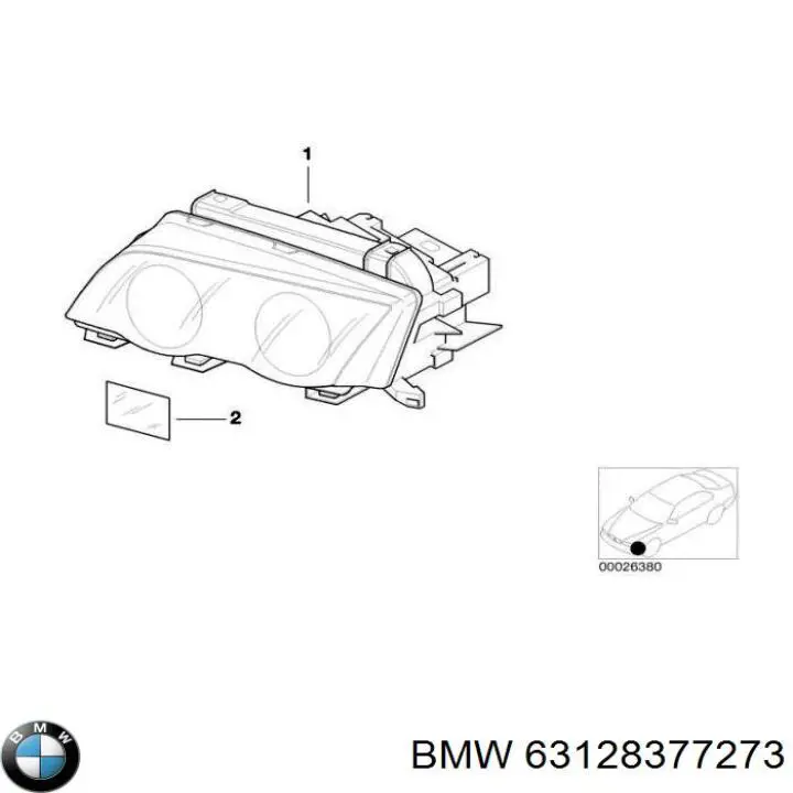 63128377273 BMW Фара левая (Ксенон)