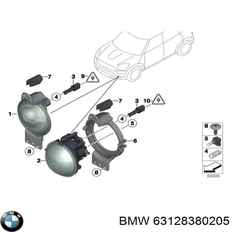 Цоколь лампи в фару BMW 63128380205 ціна, від 14.89 USD