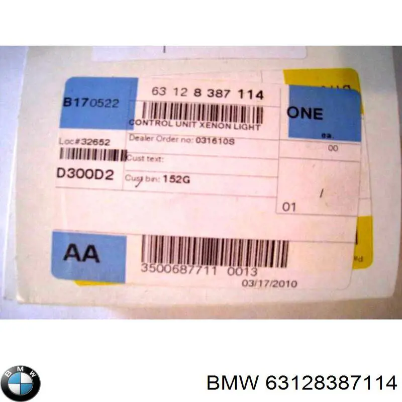 Блок розпалювання, ксенон BMW 63128387114 ціна, від 42.33 USD