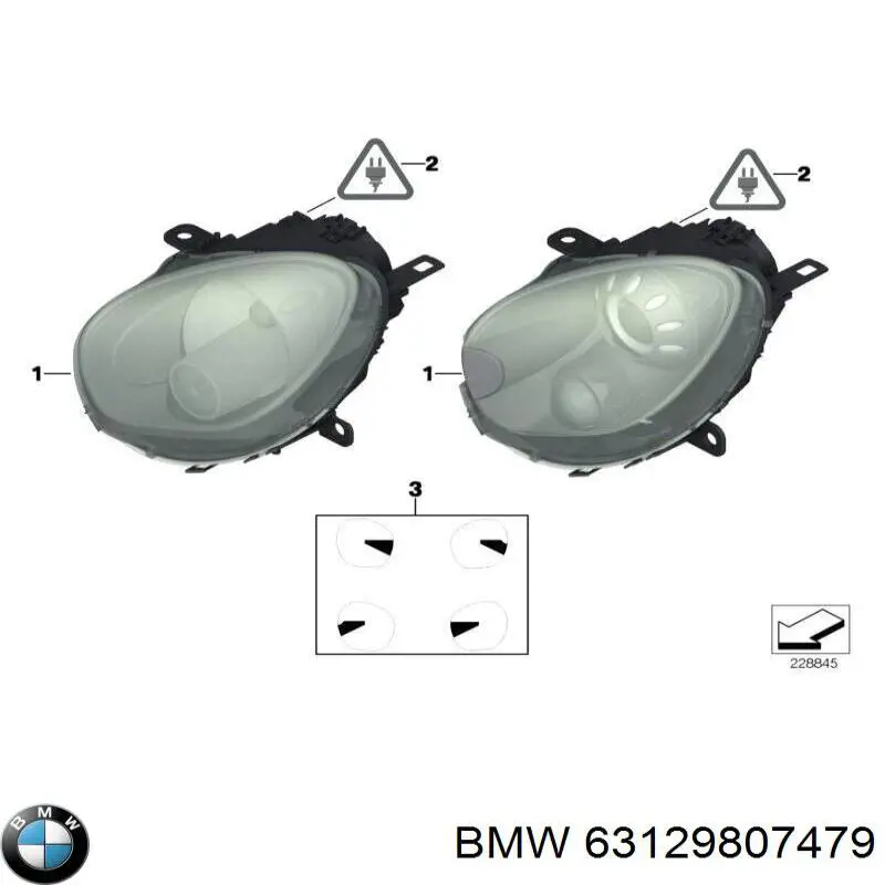 63129807479 BMW Фара дальнього світла в зборі