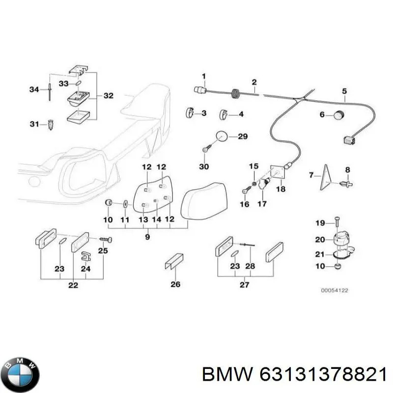 63131378821 BMW Лівий покажчик повороту